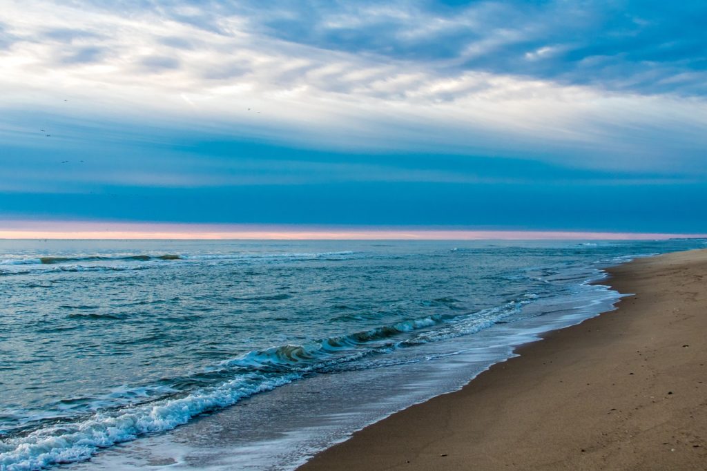 beach, sunrise, nature