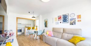 Apartmán Guardamar, obývací pokoj